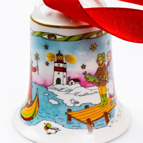 Рождественский колокольчик 2006 г., Hutschenreuther (германия), фарфор, 7см._8