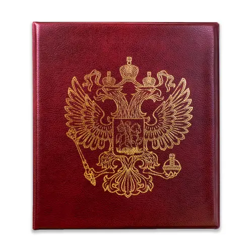 Альбом-папка-без-листов-OPTIMA---Герб-(бордовый)-в-шубере_4