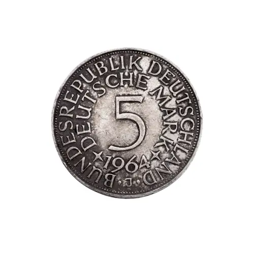 Германия - 5 марок 1964 год - J (Серебро 0.625)