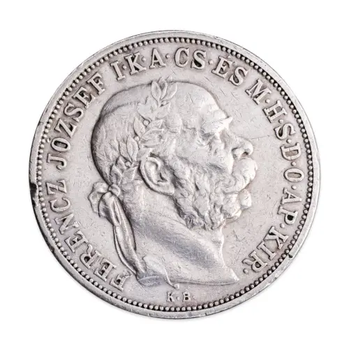 Венгрия 5 крон 1908 года - Серебро 0.900 (K.B.)_1