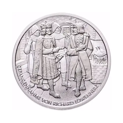 Австрия 10 евро 2009 года - Ричарда Льв Сердце - в буклете (Серебро 0.925)_3